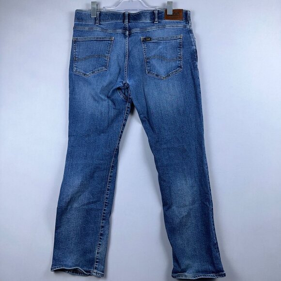 Lee Straight Fit Tapered Leg Jeans Mens Size 36X30 Extreme Motion 2015042 Blue - Picture 2 of 12